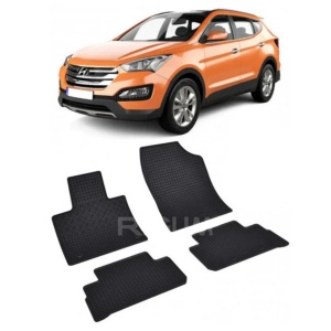 Set 4 covorase Hyundai Santa Fe 2021-prezent, din cauciuc 100%, compatibile cu autoturismul HYUNDAI Santa v1327