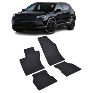 Set 4 covorase Jeep Compass 2021-prezent, din cauciuc 100%, compatibile cu autoturismul JEEP Compass v5921