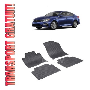 Set 4 covorase Kia Optima 2016-2020, din cauciuc 100%, compatibile cu autoturismul KIA Optima