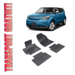Set 4 covorase Kia Soul 2014-2019, din cauciuc 100%, compatibile cu autoturismul KIA Soul