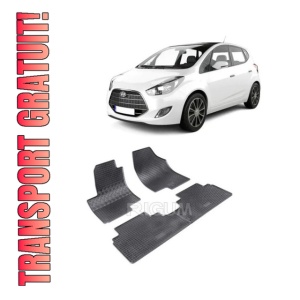 Set 4 covorase Kia Venga 2009-2019, din cauciuc 100%, compatibile cu autoturismul KIA Venga