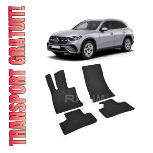 Set 4 covorase Mercedes Glc 2023-prezent, din cauciuc 100%, compatibile cu autoturismul MERCEDES GLC