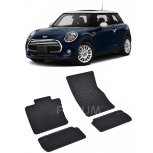 Set 4 covorase Mini Cooper 3-Usi / 5-Usi Se 2020-prezent, din cauciuc 100%, compatibile cu autoturismul MINI cooper v3525