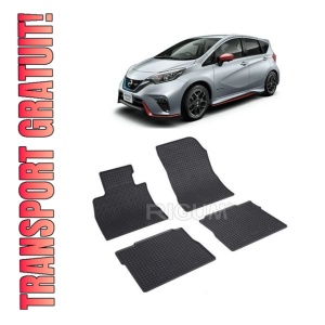 Set 4 covorase Nissan Note 2013-2016, din cauciuc 100%, compatibile cu autoturismul NISSAN Note