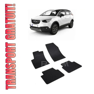 Set 4 covorase Opel Crossland 2020-prezent, din cauciuc 100%, compatibile cu autoturismul OPEL Crossland