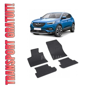 Set 4 covorase Opel Grandland X Phev 2019-prezent, din cauciuc 100%, compatibile cu autoturismul OPEL Grandland