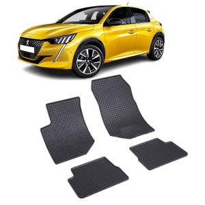 Set 4 covorase Peugeot 208 2019-prezent, din cauciuc 100%, compatibile cu autoturismul PEUGEOT 208 v5597