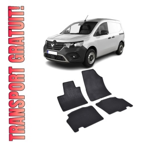 Set 4 covorase Renault Kangoo Van Double Cab 5M L2 2022-prezent, din cauciuc 100%, compatibile cu autoturismul RENAULT Kangoo