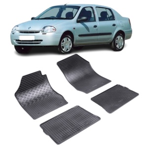 Set 4 covorase Renault Thalia I 2000-2008, din cauciuc 100%, compatibile cu autoturismul RENAULT Thalia v3676