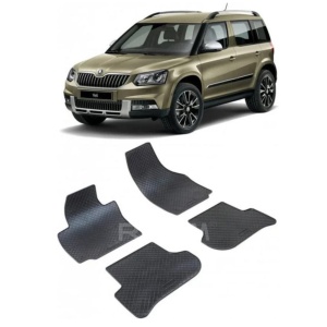 Set 4 covorase Skoda Yeti 2009-2017, din cauciuc 100%, compatibile cu autoturismul SKODA Yeti v3755