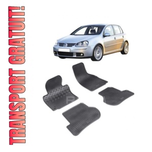 Set 4 covorase Volkswagen Golf V 2003-2008, din cauciuc 100%, compatibile cu autoturismul Volkswagen Golf