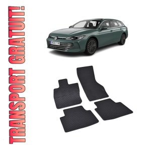 Set 4 covorase Volkswagen Passat 2024- (B9)prezent, din cauciuc 100%, compatibile cu autoturismul Volkswagen Passat