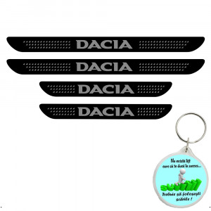 Set 4 protectii praguri auto autoadezive Dacia model 3 si breloc Succes, accesorii pentru autoturismul tau - masina v249010