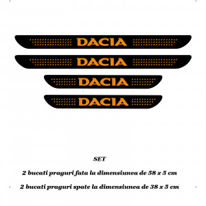 Set 4 protectii praguri auto autoadezive Dacia model 3 si breloc Succes, accesorii pentru autoturismul tau - masina v249032