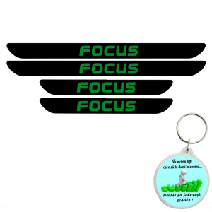 Set 4 protectii praguri auto autoadezive Focus si breloc Succes, accesorii pentru autoturismul tau - masina v246515
