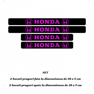 Set 4 protectii praguri auto autoadezive Honda si breloc Succes, accesorii pentru autoturismul tau - masina v246966