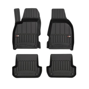 Set 5 covorase auto AUDI A4 B6 (8E2) din 2011-2015, cu covoras tunel median, presuri auto din cauciuc, 4x Stickere auto cu AUDI - Img 3