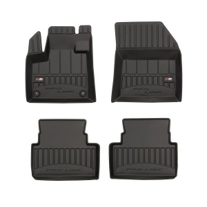 Set 5 covorase auto CITROEN C5 AIRCROSS (A_) din 2001-2006, cu covoras tunel median, presuri auto din cauciuc, 4x Stickere auto cu CITROEN - Img 3