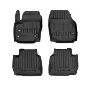 Set 5 covorase auto FORD MONDEO IV (BA7) din 2007-2014, cu covoras tunel median, presuri auto din cauciuc, 4x Stickere auto cu FORD - Img 3