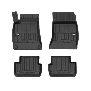 Set 5 covorase auto MERCEDES-BENZ A-CLASS (W176) din 2001-2005, cu covoras tunel median, presuri auto din cauciuc, 4x Stickere auto cu MERCEDES-BENZ - Img 3
