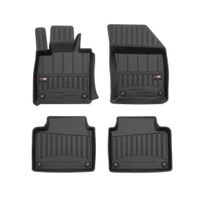 Set 5 covorase auto VOLVO V90 II Cross Country (236) din 2006-2014, cu covoras tunel median, presuri auto din cauciuc, 4x Stickere auto cu VOLVO - Img 3