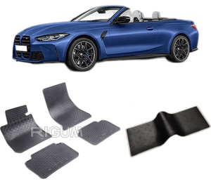 Set 5 covorase BMW SERIA 4 F33 din 10.2013-09.2020, cu covoras tunel median, CAROSERIE CABRIO, Presuri cauciuc 100%, compatibil cu autoturismul BMW SERIA 4 F33 , Rigum - Img 2