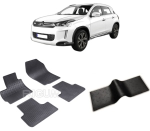 Set 5 covorase CITROEN C4 AIRCROSS din 05.2012-03.2017, cu covoras tunel median, CAROSERIE SUV, Presuri cauciuc 100%, compatibil cu autoturismul CITROEN C4 AIRCROSS, Rigum - Img 2