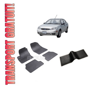 Set 5 covorase FORD FOCUS II din 2004-02.2011, cu covoras tunel median, CAROSERIE SEDAN, Presuri cauciuc 100%, compatibil cu autoturismul FORD FOCUS II, Rigum