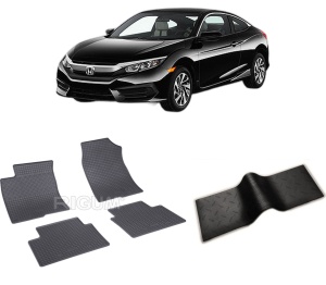 Set 5 covorase HONDA CIVIC X din 05.2017-10.2022, cu covoras tunel median, CAROSERIE SEDAN, Presuri cauciuc 100%, compatibil cu autoturismul HONDA CIVIC X, Rigum - Img 2