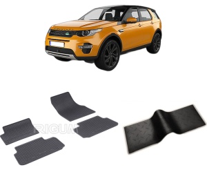 Set 5 covorase LAND ROVER DISCOVERY SPORT din 01.2015-PREZENT, cu covoras tunel median, CAROSERIE SUV, Presuri cauciuc 100%, compatibil cu autoturismul LAND ROVER DISCOVERY SPORT, Rigum - Img 2