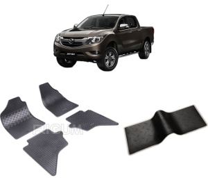 Set 5 covorase MAZDA BT-50 din 2007-PREZENT, cu covoras tunel median, CAROSERIE PICK-UP, Presuri cauciuc 100%, compatibil cu autoturismul MAZDA BT-50, Rigum - Img 2