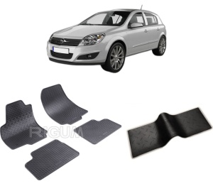 Set 5 covorase OPEL ASTRA H din 2004-12.2014, cu covoras tunel median, CAROSERIE HATCHBACK, Presuri cauciuc 100%, compatibil cu autoturismul OPEL ASTRA H, Rigum - Img 2
