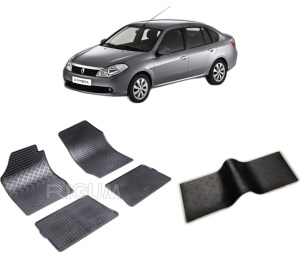 Set 5 covorase RENAULT SYMBOL II din 2008-2012, cu covoras tunel median, CAROSERIE SEDAN, Presuri cauciuc 100%, compatibil cu autoturismul RENAULT SYMBOL II, Rigum - Img 2
