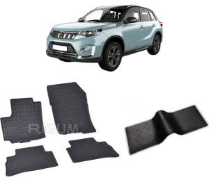 Set 5 covorase SUZUKI VITARA HYBRID din 01.2020-PREZENT, cu covoras tunel median, CAROSERIE SUV, Presuri cauciuc 100%, compatibil cu autoturismul SUZUKI VITARA HYBRID, Rigum - Img 2