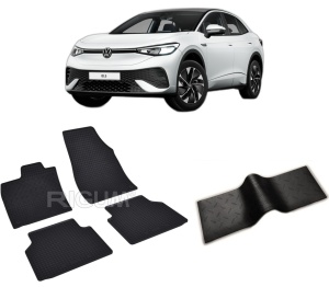 Set 5 covorase VOLKSWAGEN ID .5 din 2022-PREZENT, cu covoras tunel median, CAROSERIE SUV, Presuri cauciuc 100%, compatibil cu autoturismul VOLKSWAGEN ID .5, Rigum - Img 2