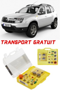 Set becuri compatibile cu Dacia Duster 2003 - 2018 , bec far, semnalizare , pozitie, iluminare numar, frana, plafoniera, stop frana,