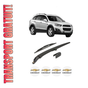 Set brat stergator spate cu lamela pentru CHEVROLET CAPTIVA (C100, C140) din 2006-2018, pentru spate, din cauciuc siliconat rezistent, 4 stickere auto CHEVROLET