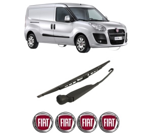 Set brat stergator spate cu lamela pentru FIAT DOBLO Bus (263_) din 2010-2023, pentru spate, din cauciuc siliconat rezistent, 4 stickere auto FIAT v2083