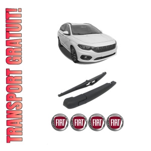 Set brat stergator spate cu lamela pentru FIAT TIPO Estate (356_, 357_) din 2016-2020, pentru spate, din cauciuc siliconat rezistent, 4 stickere auto FIAT