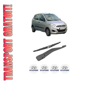 Set brat stergator spate cu lamela pentru HYUNDAI i10 I (PA) din 2008-2013, pentru spate, din cauciuc siliconat rezistent, 4 stickere auto HYUNDAI