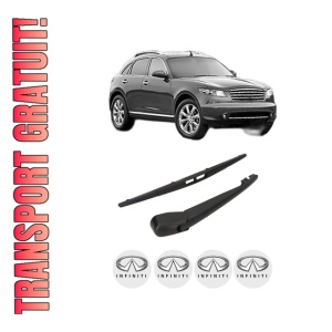 Set brat stergator spate cu lamela pentru INFINITI FX din 2008-2013, pentru spate, din cauciuc siliconat rezistent, 4 stickere auto INFINITI