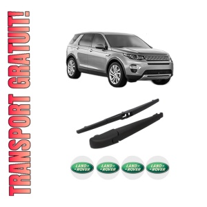 Set brat stergator spate cu lamela pentru LAND ROVER DISCOVERY SPORT (L550) din 2014-2020, pentru spate, din cauciuc siliconat rezistent, 4 stickere auto LAND ROVER