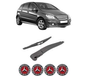Set brat stergator spate cu lamela pentru MERCEDES-BENZ B-CLASS Sports Tourer (W245) din 2005-2011, pentru spate, din cauciuc siliconat rezistent, 4 stickere auto MERCEDES-BENZ v1402