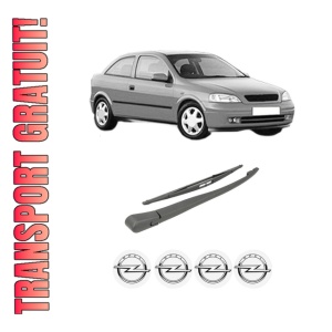 Set brat stergator spate cu lamela pentru OPEL ASTRA G Hatchback (T98) din 1998-2009, pentru spate, din cauciuc siliconat rezistent, 4 stickere auto OPEL