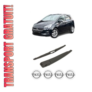 Set brat stergator spate cu lamela pentru OPEL CORSA E Hatchback Van (X15) din 2014-2015, pentru spate, din cauciuc siliconat rezistent, 4 stickere auto OPEL