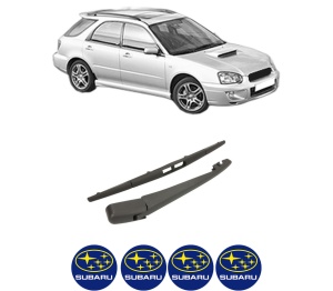 Set brat stergator spate cu lamela pentru SUBARU IMPREZA Estate (GG) din 2000-2008, pentru spate, din cauciuc siliconat rezistent, 4 stickere auto SUBARU v439
