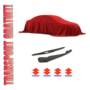 Set brat stergator spate cu lamela pentru SUZUKI SX4 Saloon (GY, RW) din 2007, pentru spate, din cauciuc siliconat rezistent, 4 stickere auto SUZUKI