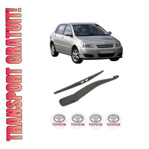 Set brat stergator spate cu lamela pentru TOYOTA COROLLA (_E12_) din 2001-2007, pentru spate, din cauciuc siliconat rezistent, 4 stickere auto TOYOTA