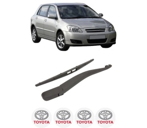 Set brat stergator spate cu lamela pentru TOYOTA COROLLA (_E12_) din 2001-2007, pentru spate, din cauciuc siliconat rezistent, 4 stickere auto TOYOTA v312