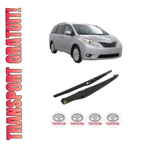 Set brat stergator spate cu lamela pentru TOYOTA SIENNA din 2004-2011, pentru spate, din cauciuc siliconat rezistent, 4 stickere auto TOYOTA